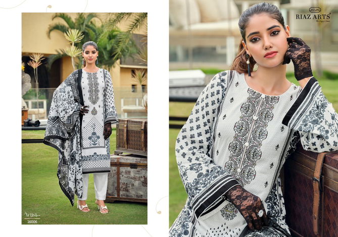 The Artist Vol 4 By Riaz Arts Digital Printed Lawn Cotton Dress Material Suppliers In Delhi
